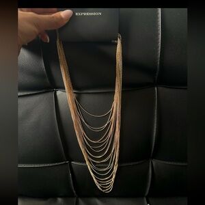 SOLD! Multi-Layer Gold and Silver Necklace, a perfect blend of elegance.